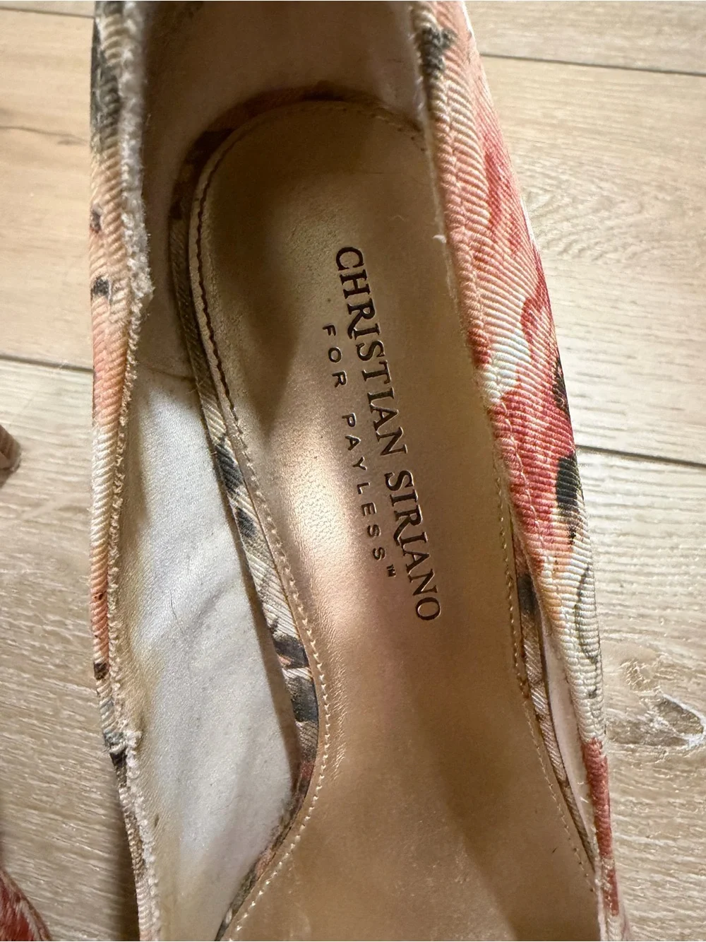 Christian Siriano Floral Pumps - Peach, Cream & Coral Accents